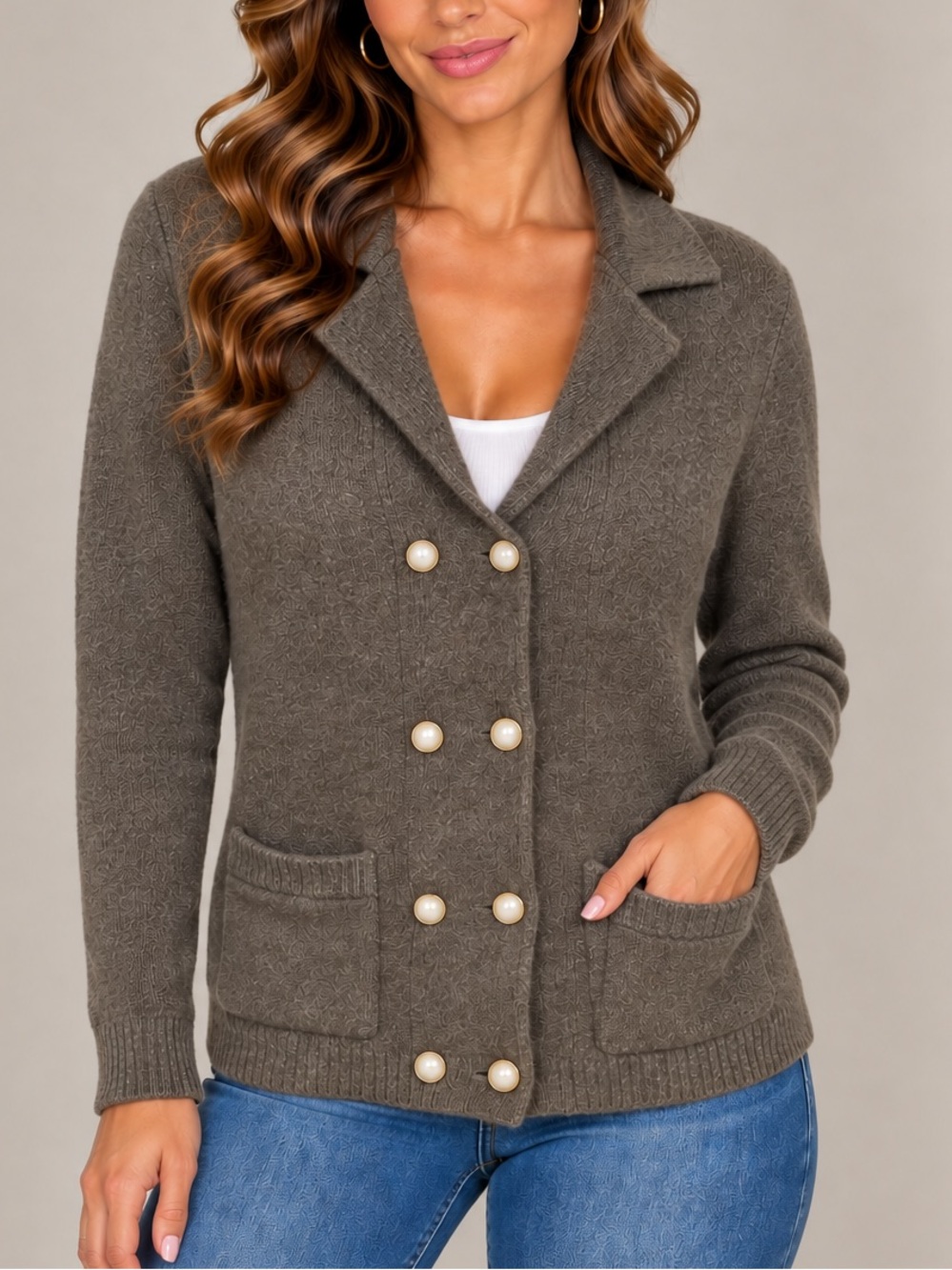 Vintage The Broadway Wool Cardigan Sweater